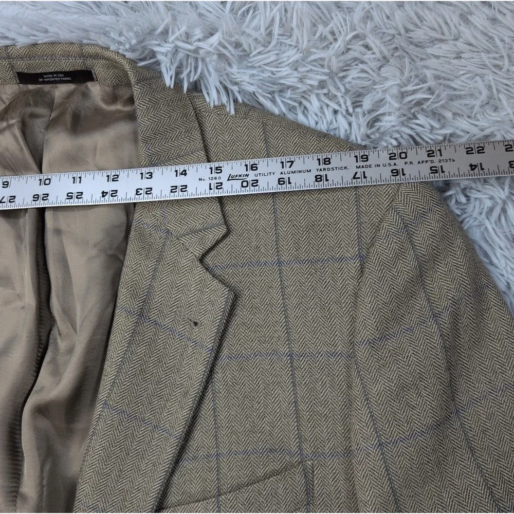 Vintage Joseph Abboud Jacket Mens 44 L Lambs Wool Sport Coat Pockets Button Up
